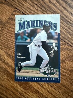 2001 SEATTLE MARINE2001 SEATTLE MARINERS BASEBALL POCKET SCHEDULE - MIKE CAMERON